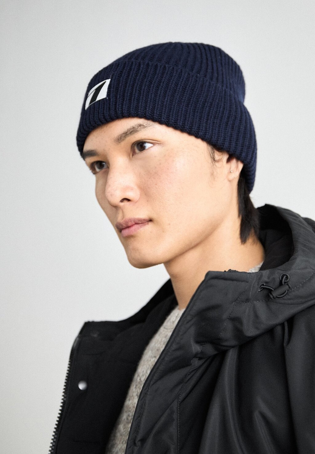 

Шапка HIGH BEANIE UNISEX ARKK Copenhagen, темно-синий
