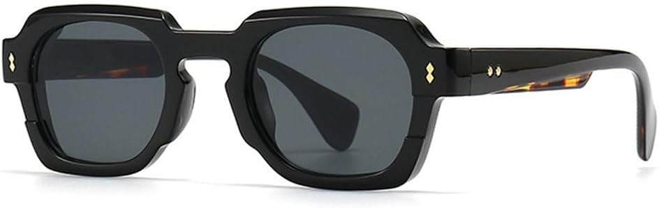 

Популярные модные квадратные женские солнцезащитные очки в винтажном панк-стиле, градиентные очки для мужчин, солнцезащитные очки с заклепками SKFGNX, Black Leopard Grey