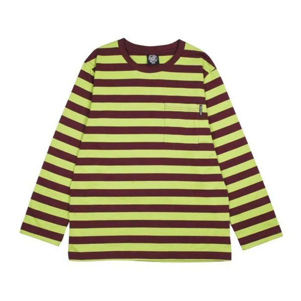 

Футболка с длинным рукавом Santa Cruz Classic strip pocket, зеленый
