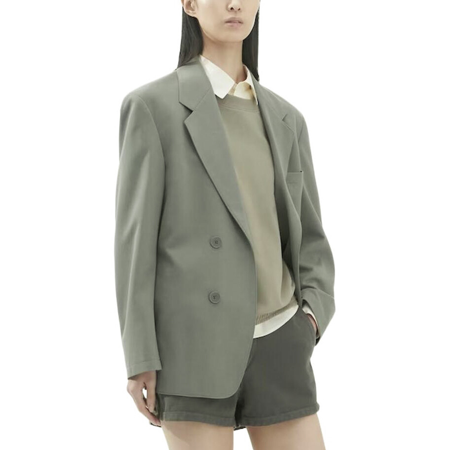 U Collection Деловой женский костюм Небесно-серый Uniqlo — фото 3
