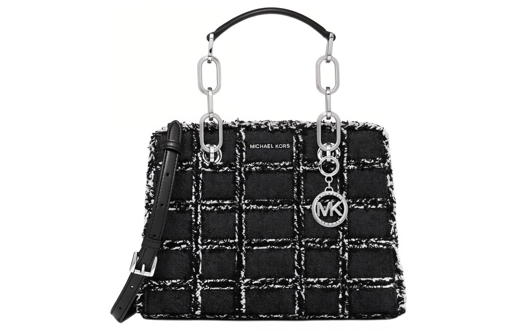 

Сумка через плечо Cynthia Fabric, кросс-боди, женская сумка Trumpets черная MICHAEL KORS