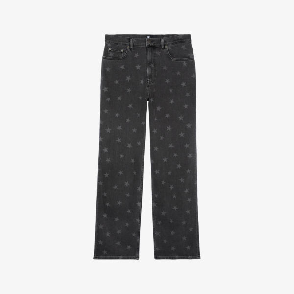 

Джинсы прямого кроя со звездным принтом The Kooples, черный