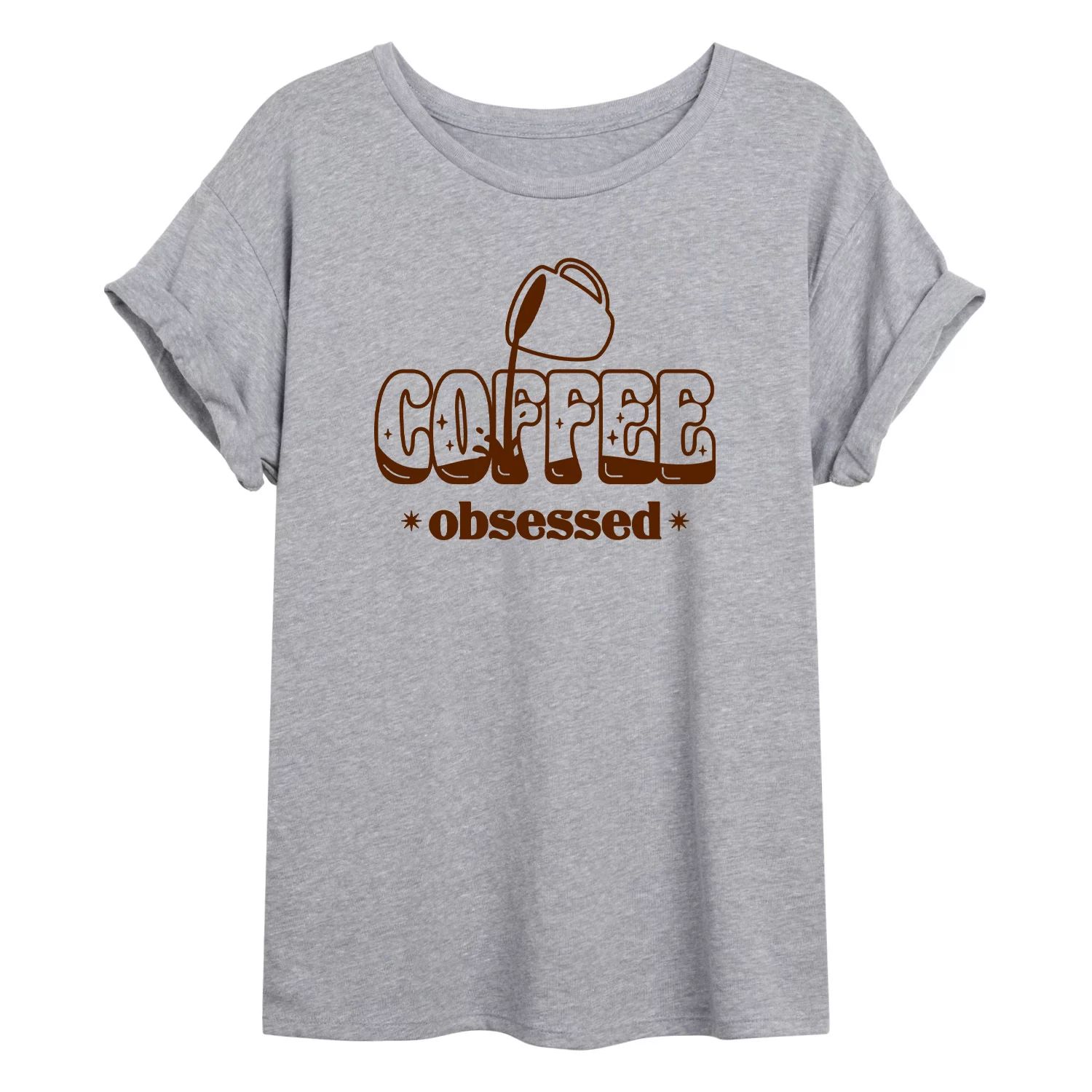 

Футболка оверсайз с узором Coffee Obsessed Junior's Licensed Character