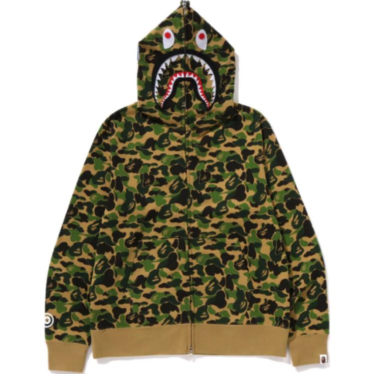 Футболка Bape Abc Camo Separate Shark Full Zip Hoodie A BATHING APE, синяя — фото 4