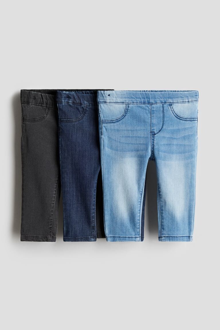 

3 упаковки джинсовых трегинсов H&M, синий