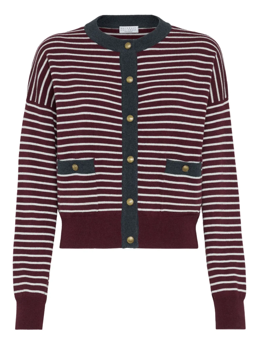 

Кардиган в полоску Brunello Cucinelli, красный