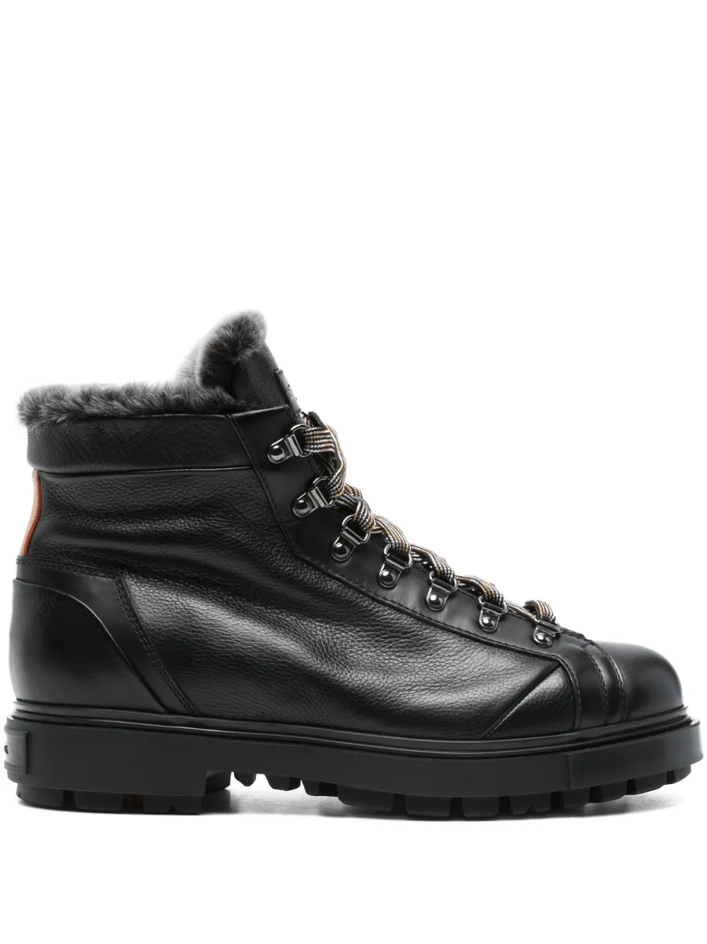 

Ботинки на шнуровке Santoni, черный