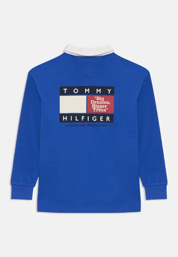 Футболка-Поло с длинными рукавами и вышитым логотипом. Tommy Hilfiger, Majesty Blue — фото 2