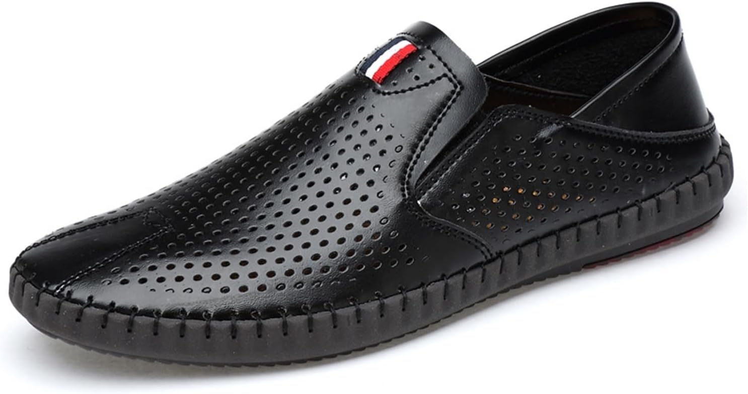 

Мужские кожаные лоферы с вырезами Dmgyck, черный