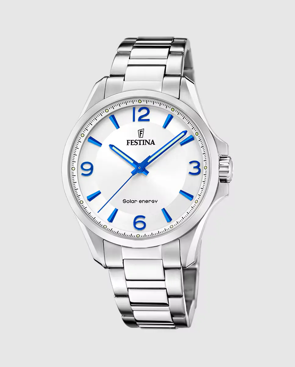 

F20656/1 Solar Energy мужские часы из серебристой стали Festina, серебряный
