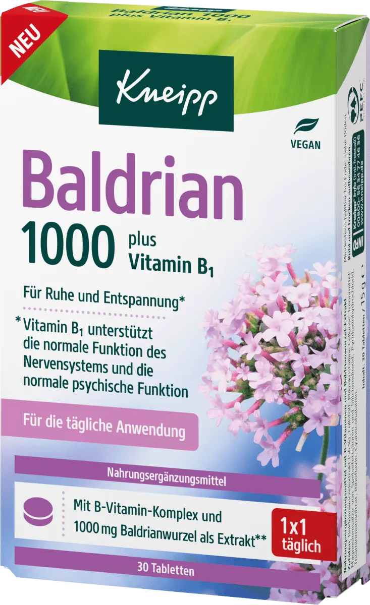 

Валериана 1000 таблеток 30 шт. по 15 г. Kneipp
