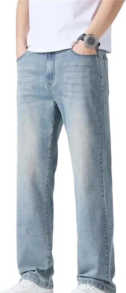 Джинсы свободные, Men‘s Straight Jeans, 3