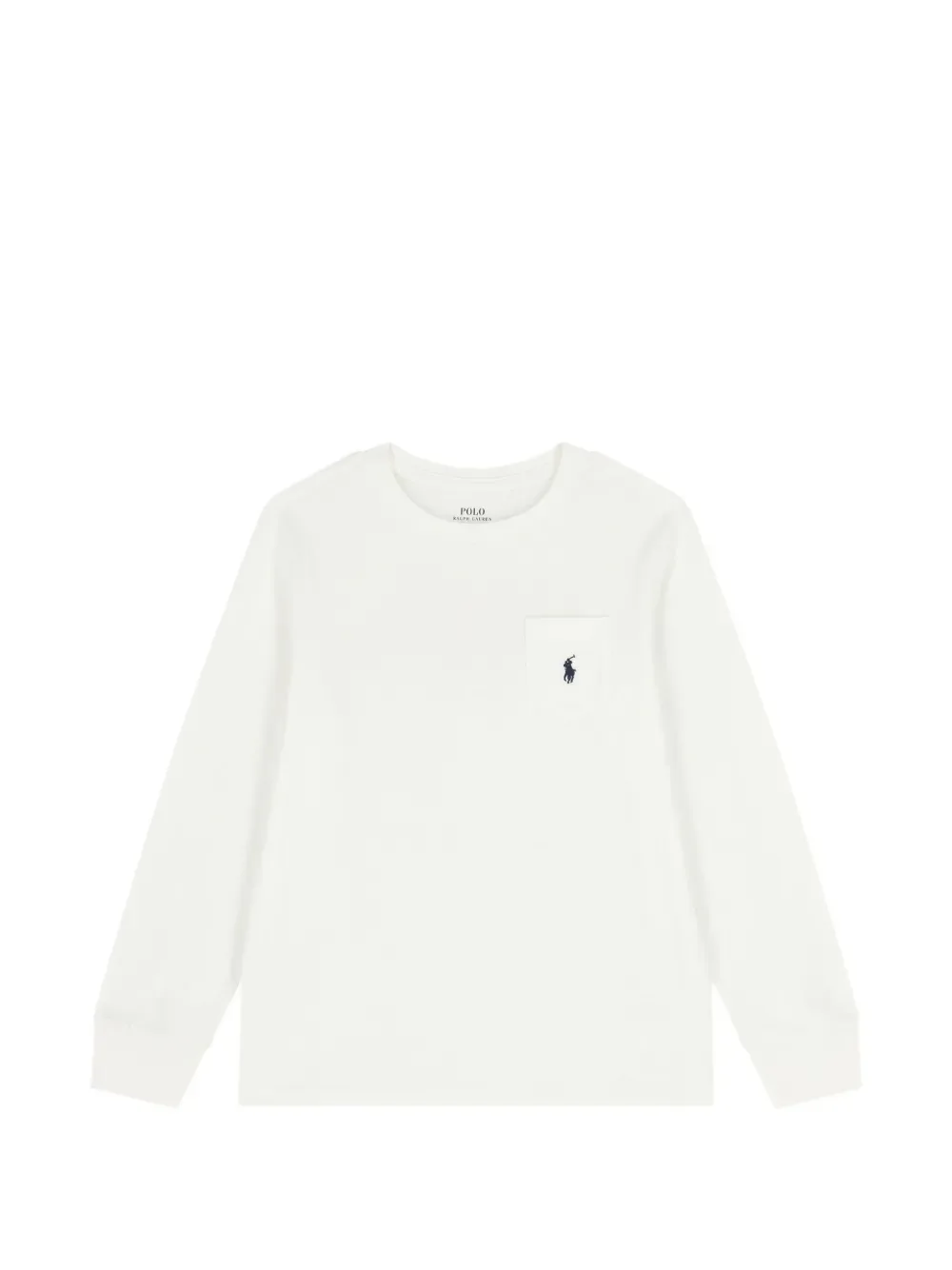 Футболка с принтом и нагрудным карманом POLO RALPH LAUREN KIDS, бежевый