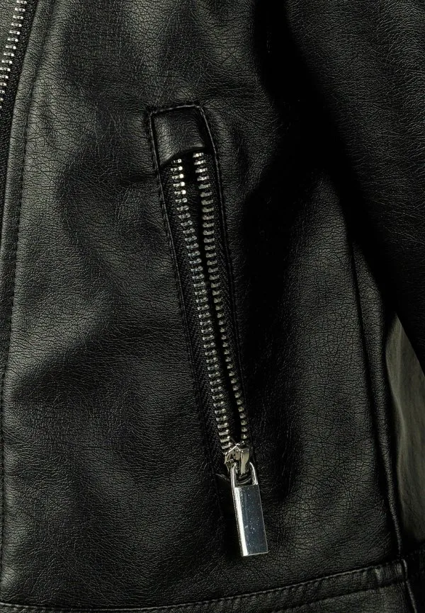 Куртка из искусственной кожи в байкерском стиле Minoti, Black — фото 4