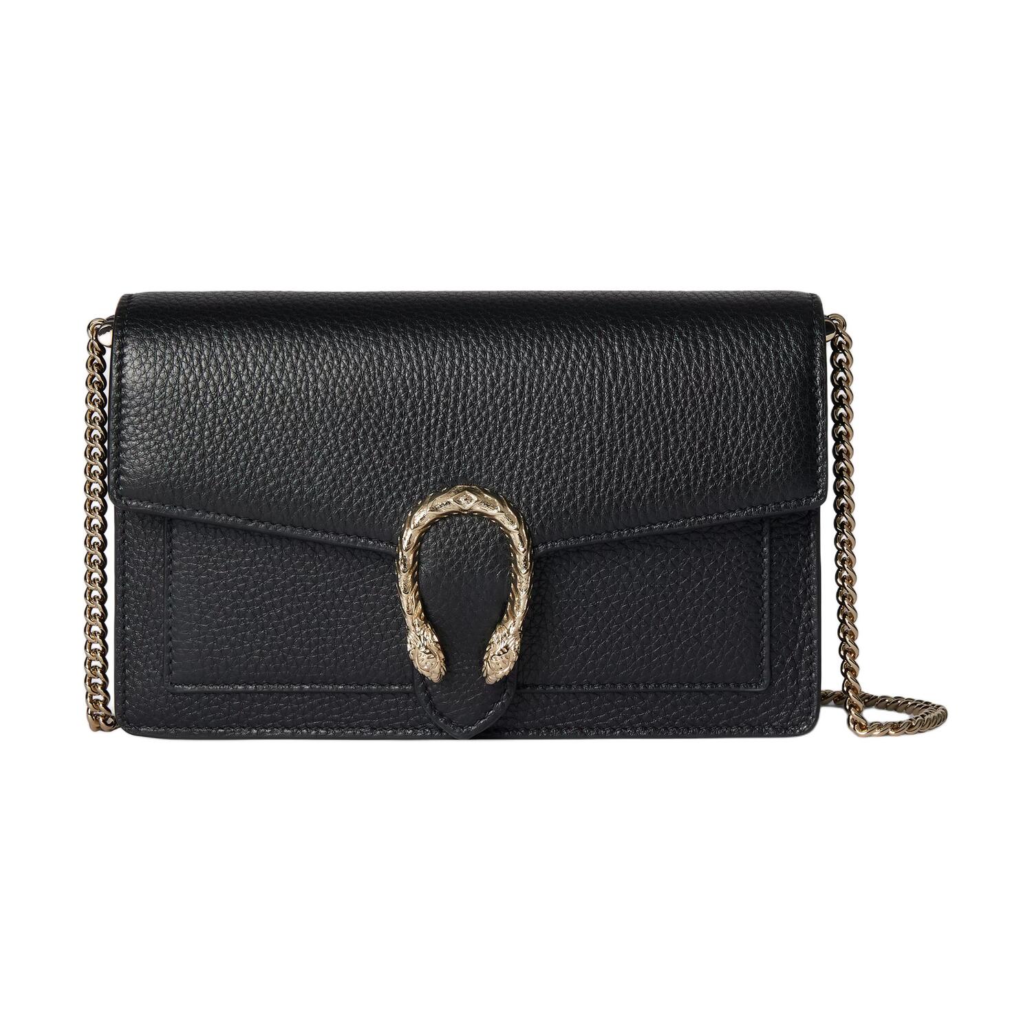 

GUCCI Кожаный кошелёк Дионис женский чёрный