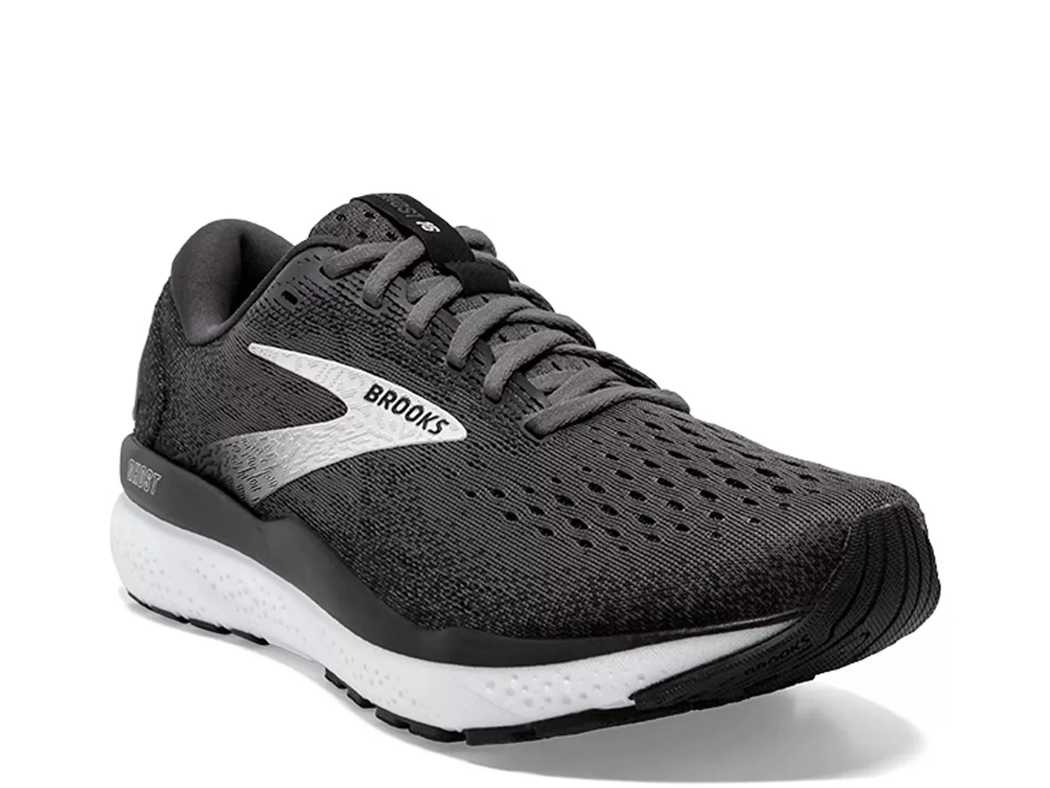 

Кроссовки Brooks Ghost 16 для бега — мужские, черные/серые/белые