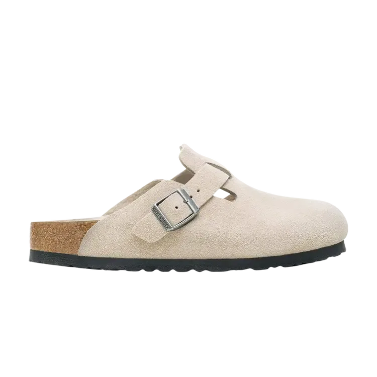 Сандалии Birkenstock Boston Soft Footbed Suede, серый