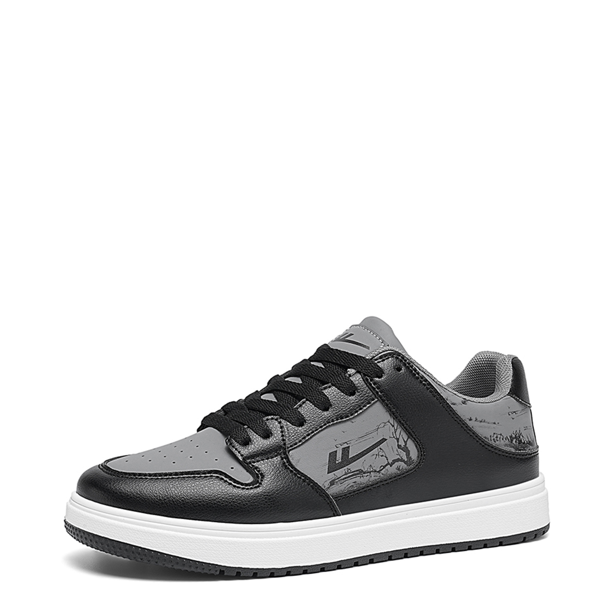 

Кеды для скейтбординга Casual с амортизацией, износостойкие, низкие, унисекс WARRIOR, темно-серый/черный