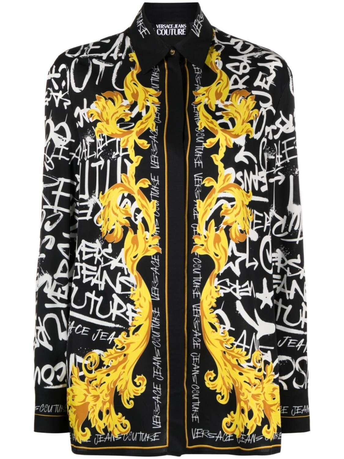 

Versace Jeans Couture блузка с принтом Logo Couture, черный