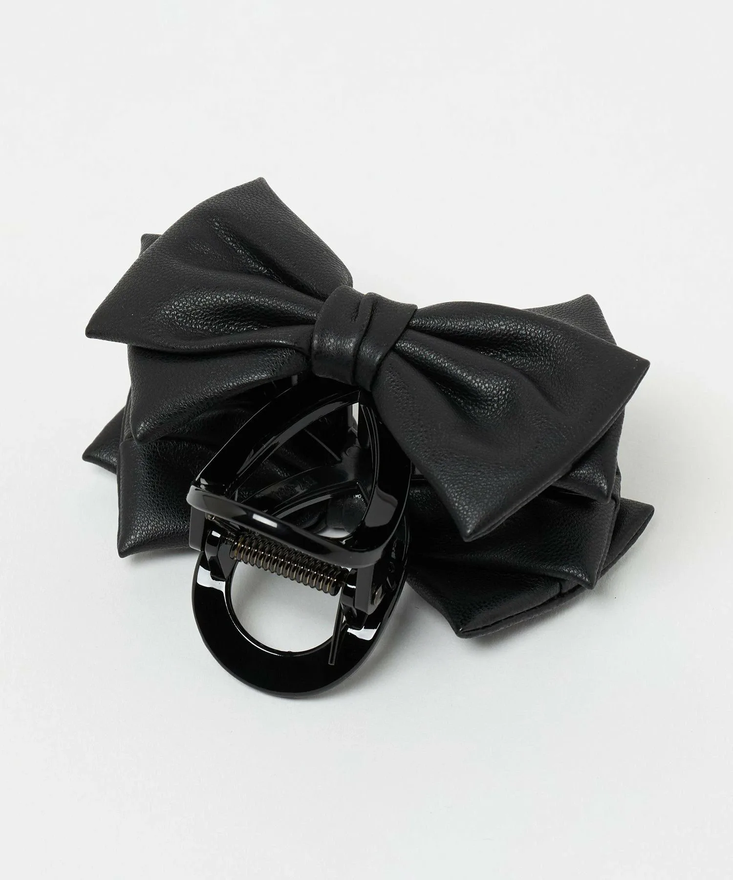Заколка для волос из искусственной кожи с лентой United Arrows, Black — фото 4