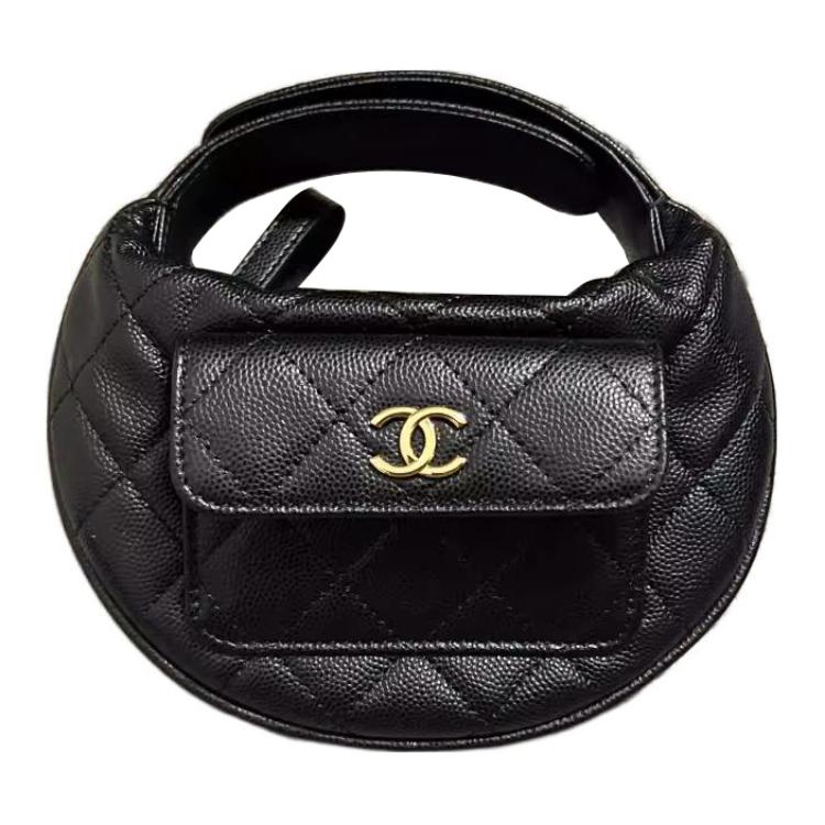 

CHANEL Мини клатч из личи и кавиарной кожи