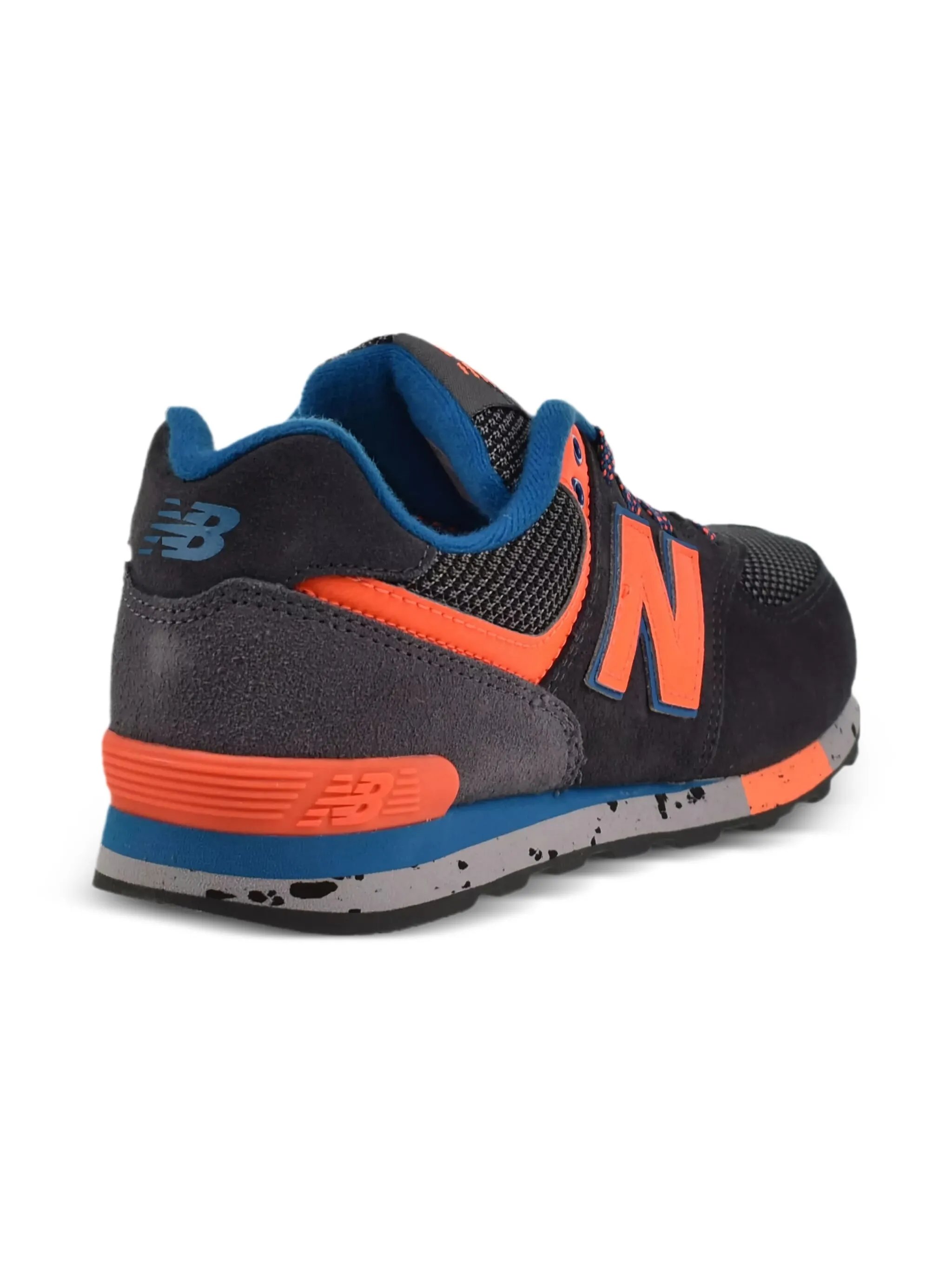 Кроссовки 574 Grey/Orange New Balance Kids, черный — фото 4