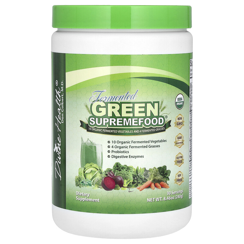 

Divine Health, Ферментированный зеленый продукт Supremefood, 240 г (8,46 унции)