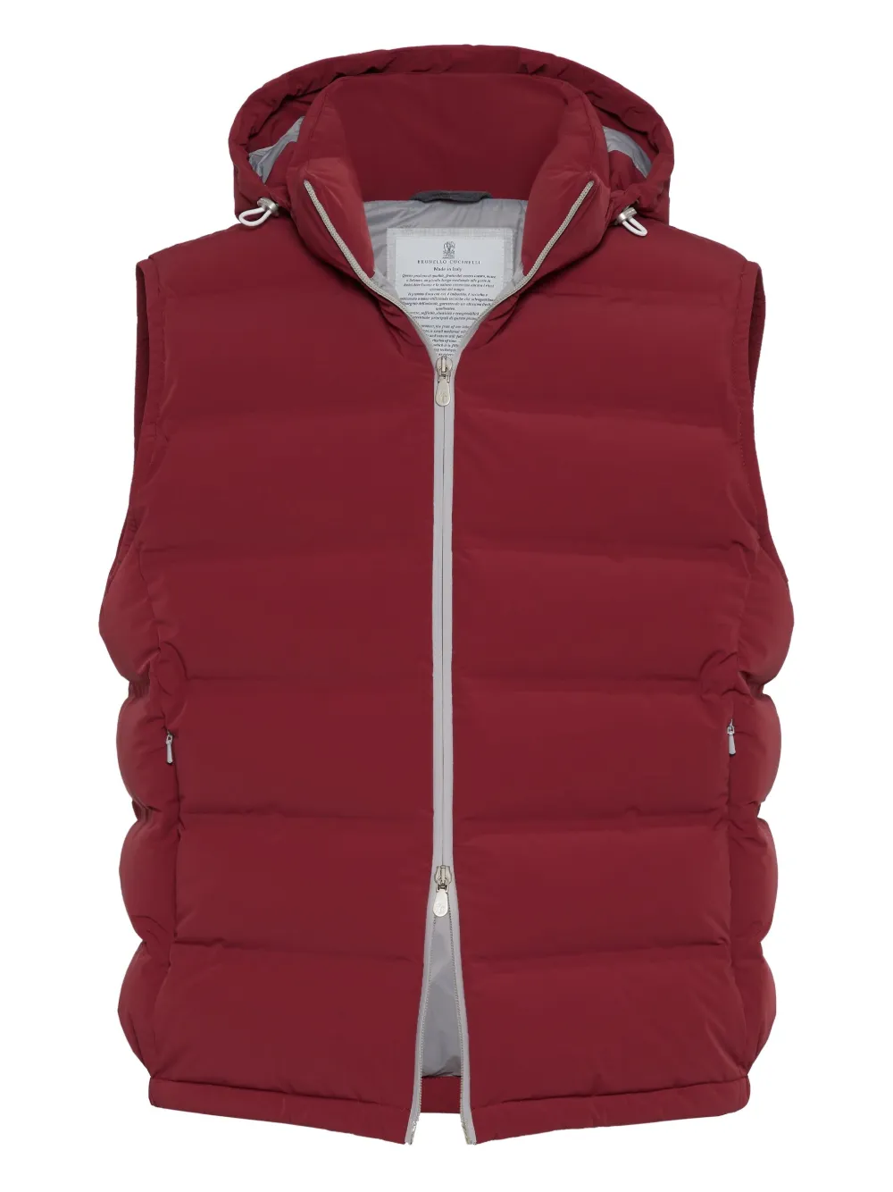 

Дутый жилет Brunello Cucinelli, красный