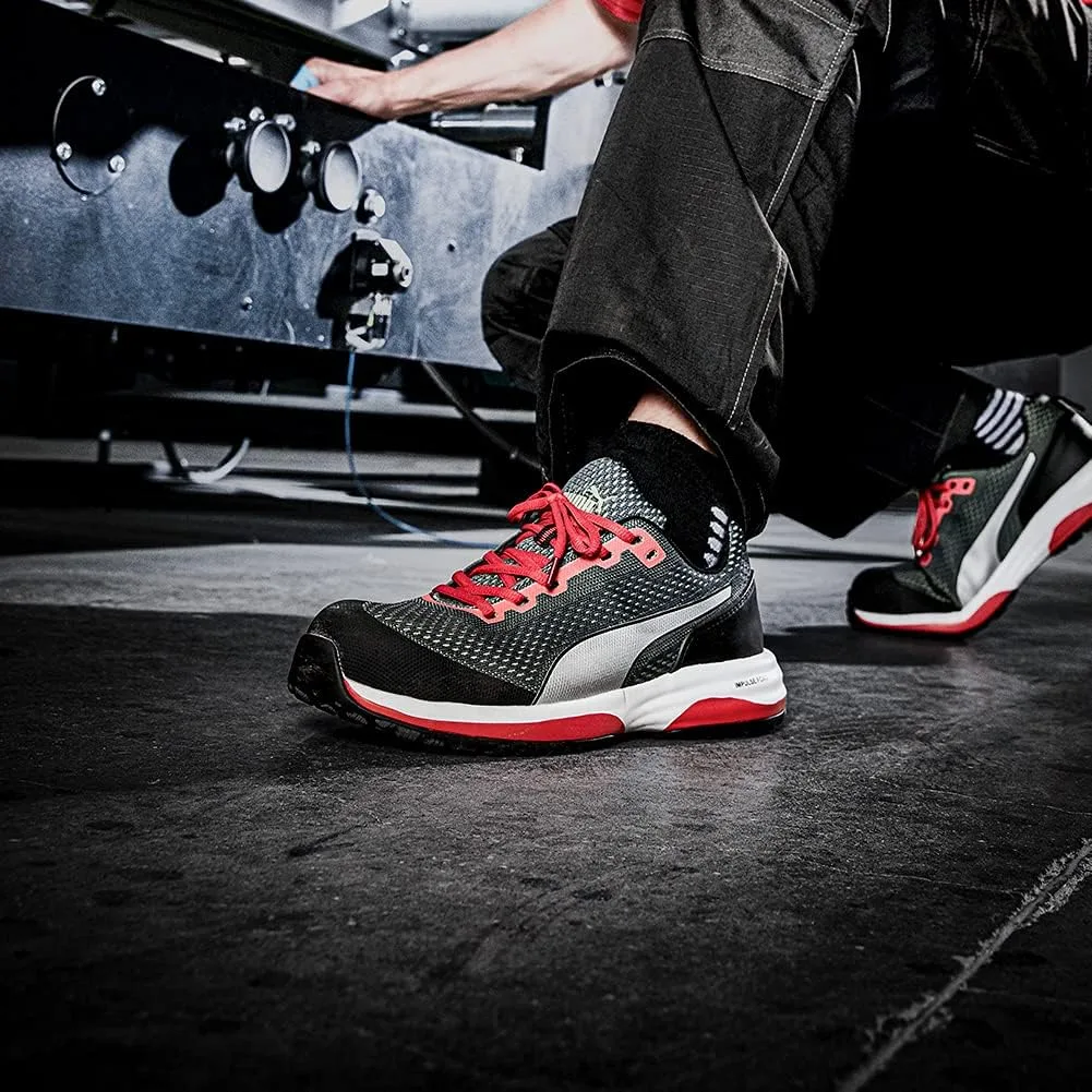 Защитные кроссовки PUMA Speed Low S1P ESD с защитным носком и противоскользящим покрытием, зеленый — фото 2
