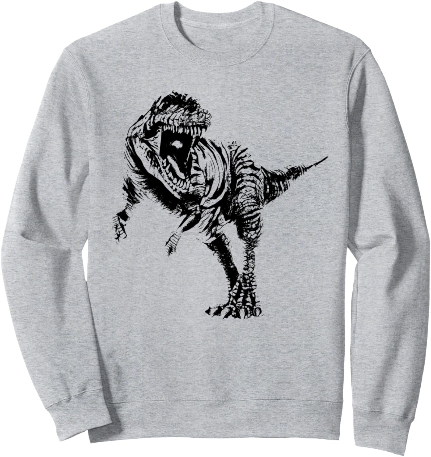 

Толстовка с красочным дизайном в стиле динозавра Тираннозавра Рекса Tyrannosaurus Rex Dinosaur Prehistoric Age Gift - Christmas Birthday, серый