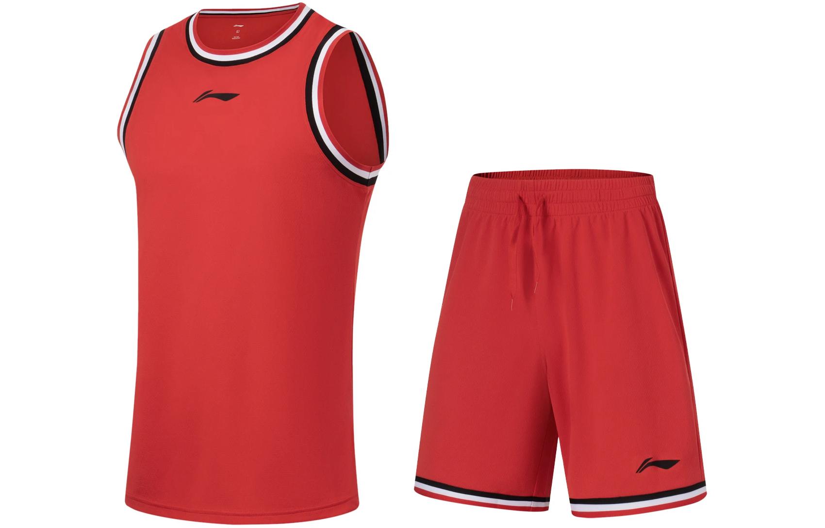 

LINING Баскетбольный костюм мужской августовский красный