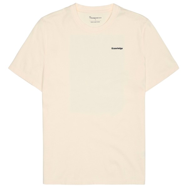 

Обычная одинарная майка с принтом "hik" Knowledgecotton Apparel, Egret