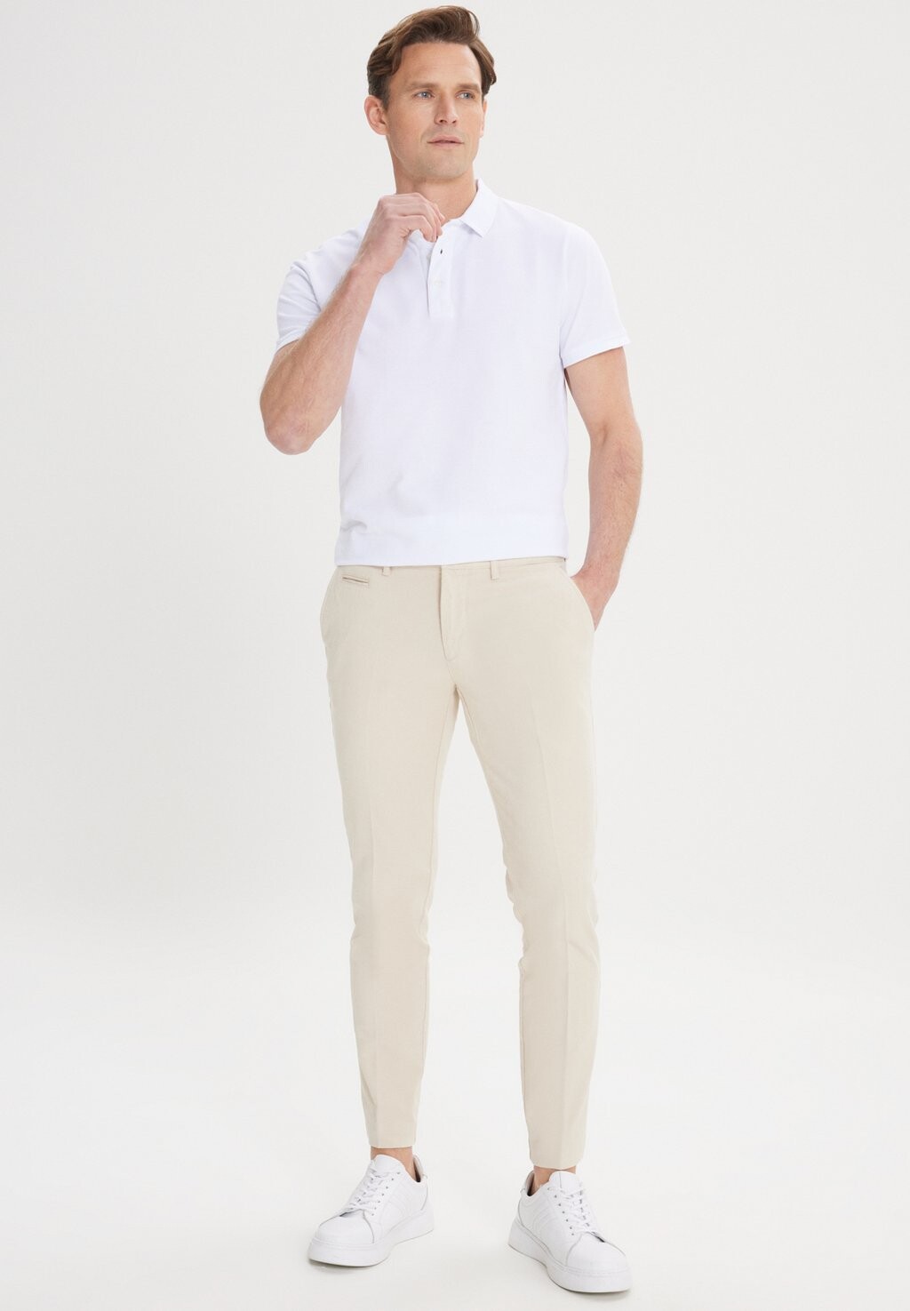 

Брюки Slim Fit Side Pocket AC&CO / ALTINYILDIZ CLASSICS, слоновая кость