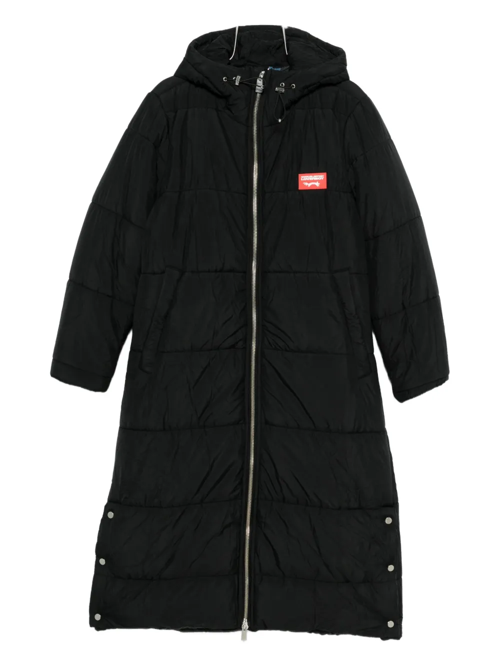 

Стёганое пальто с заячьими ушками Charles Jeffrey Loverboy, черный