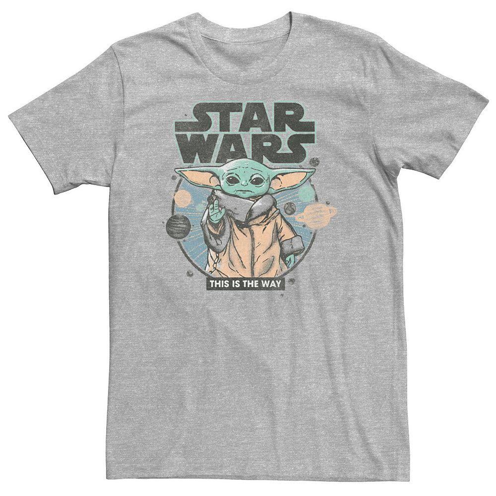 

Футболка Big & Tall Star Wars The Mandalorian The Baby Yoda Licensed Character, цвет Athletic Heather