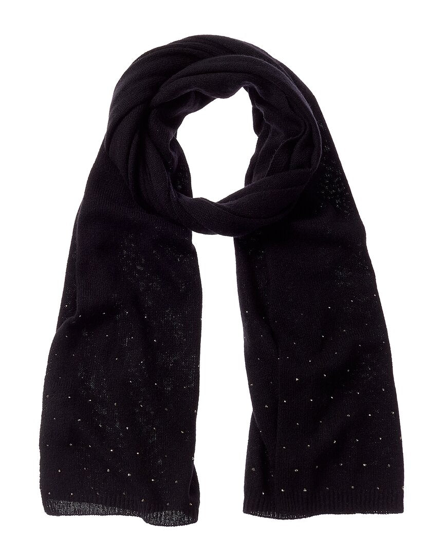 

Шарф из кашемира Forte Cashmere со стразами, черный