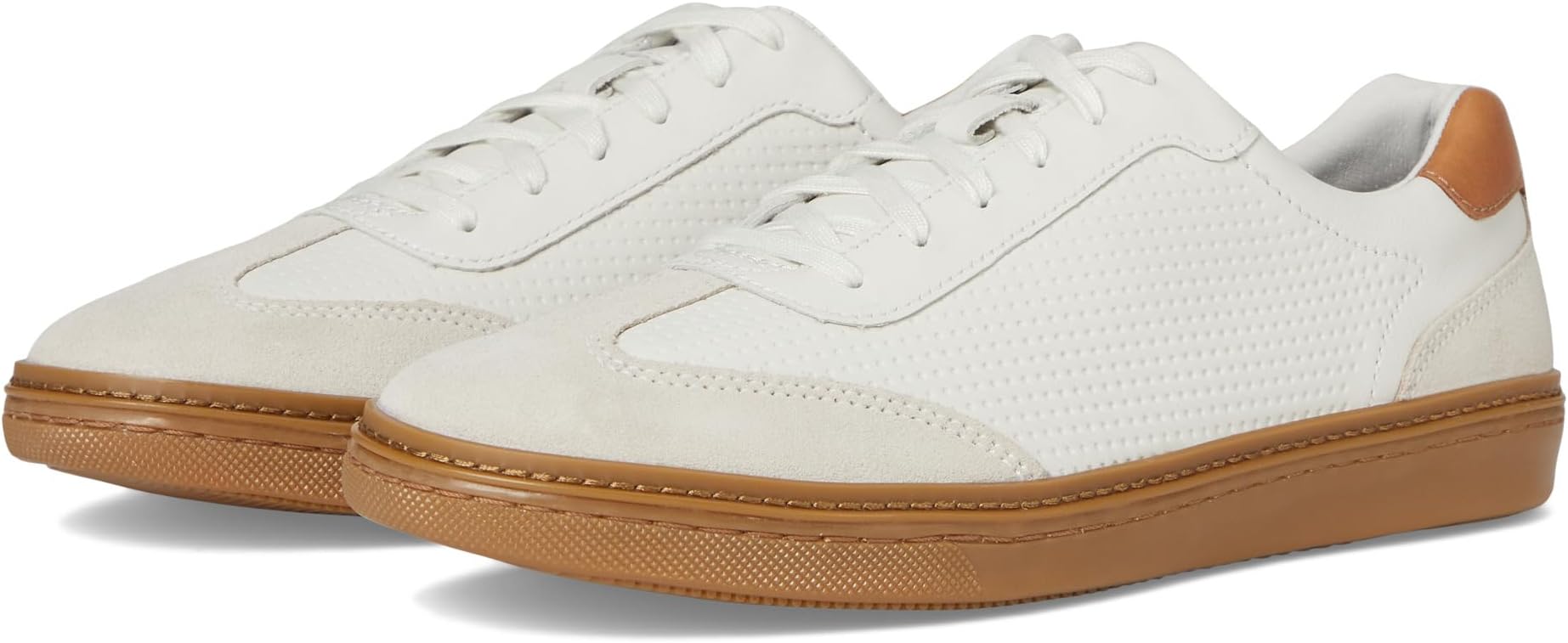 

Кроссовки Johnston & Murphy Mcguffey T-Toe, цвет White Full Grain/Suede