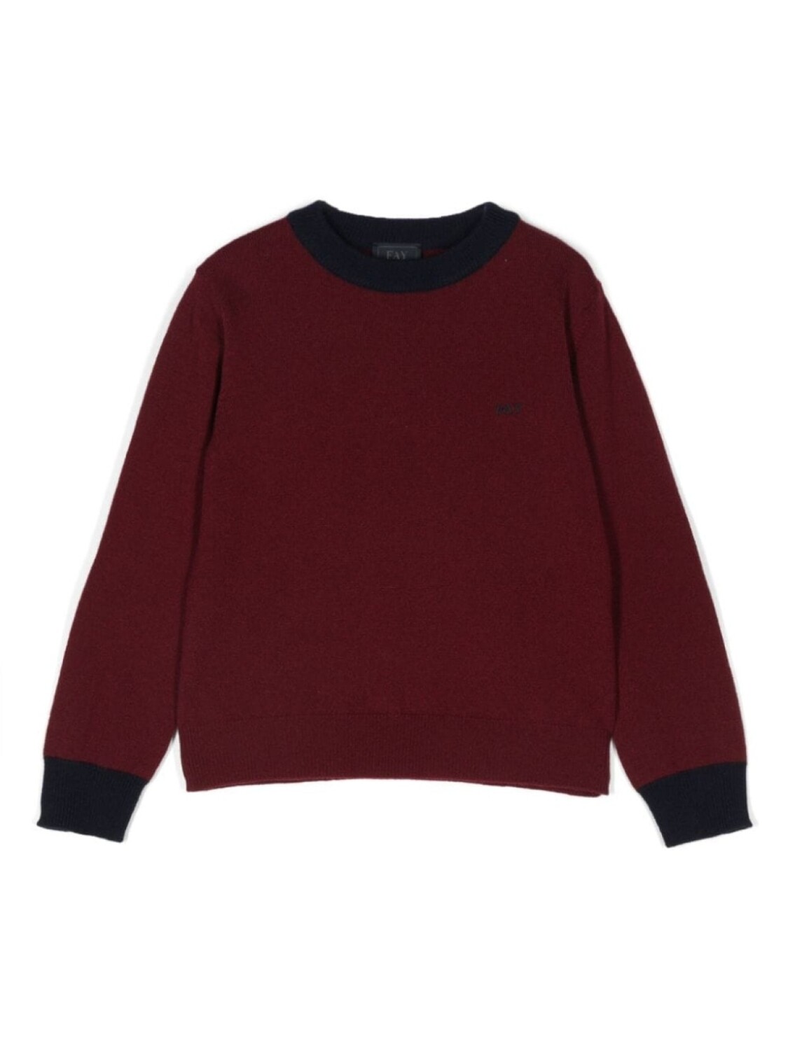 

Fay Kids свитер с вышитым логотипом, красный