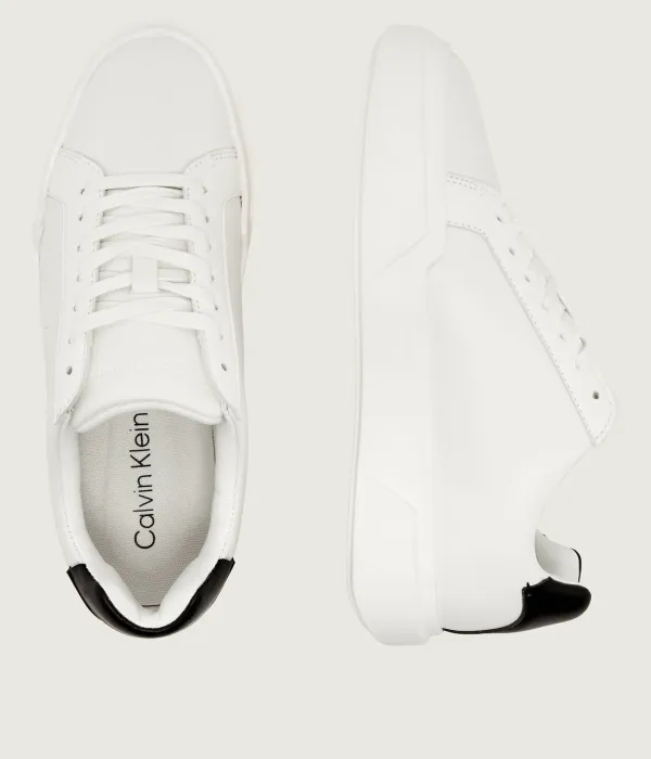 Массивные кожаные кроссовки Calvin Klein, белый — фото 4