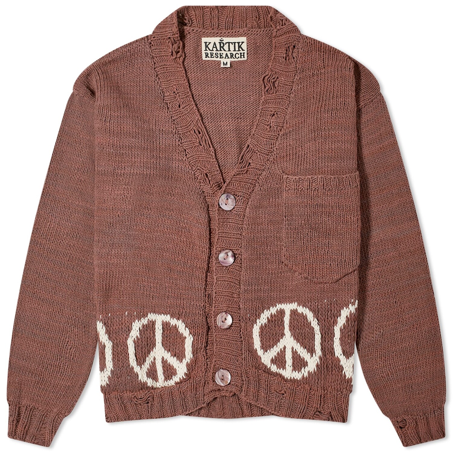 

Кардиган Kartik Research Peace Intarsia Caridgan, цвет Lavender & White
