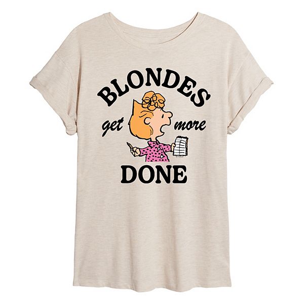 

Футболка oversized Peanuts Sally Blondes Get More Done Licensed Character, Beige