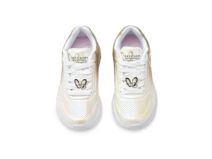 Кроссовки с принтом Skechers Uno Lite Heartdust SKECHERS KIDS, White/Gold — фото 3