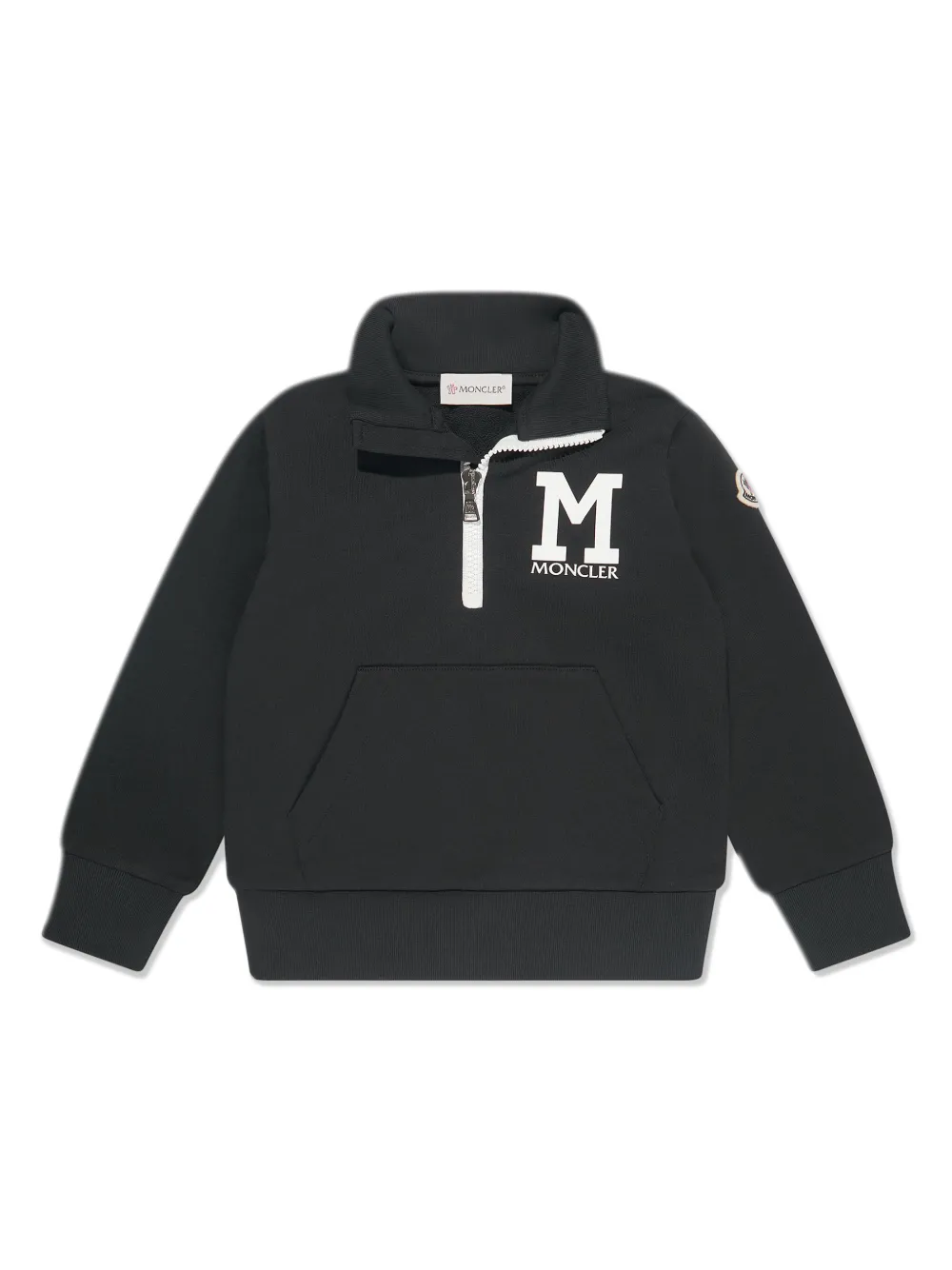 Спортивный костюм с логотипом Moncler Enfant, черный — фото 4