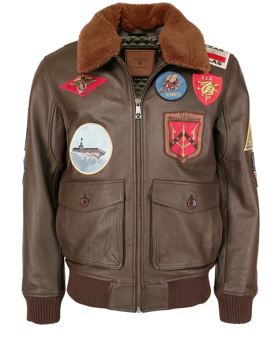 

Кожаная куртка TOP GUN "TG20201007", коричневый