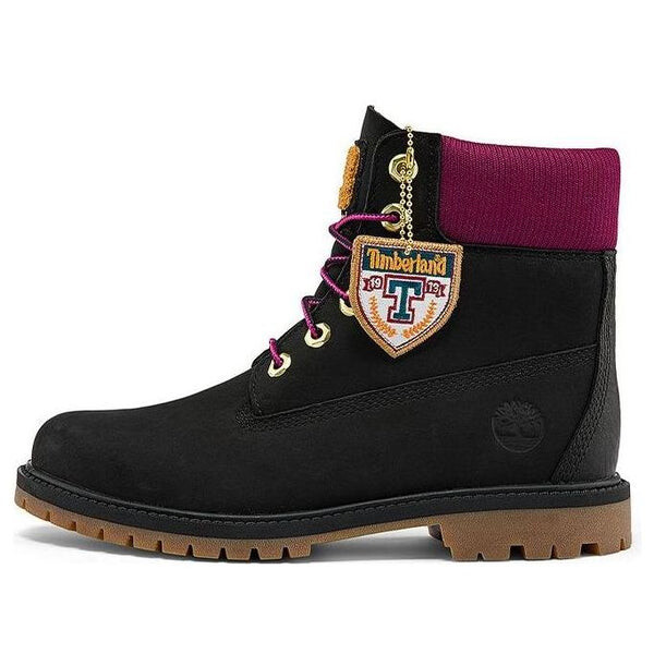 Кроссовки heritage 6 inch waterproof boots 'black nubuck with pink' Timberland, черный