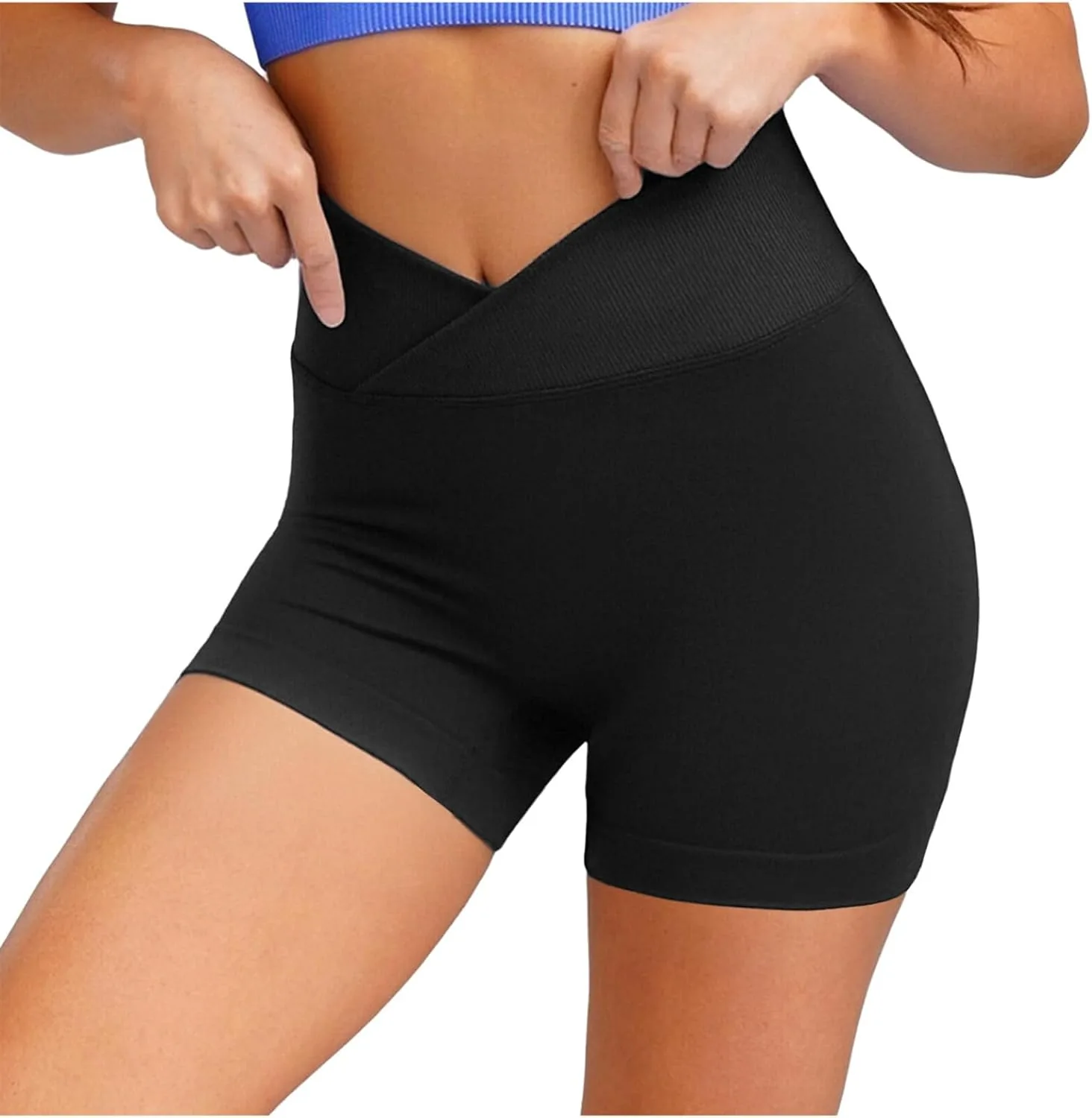 

Женские шорты для йоги с высокой талией и эффектом контроля живота Yhong