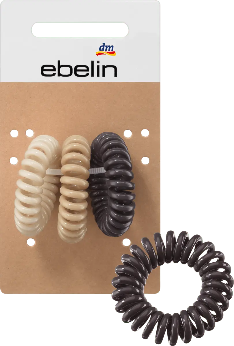 

Резинки для волос спиральные коричневые тона 3 шт. ebelin
