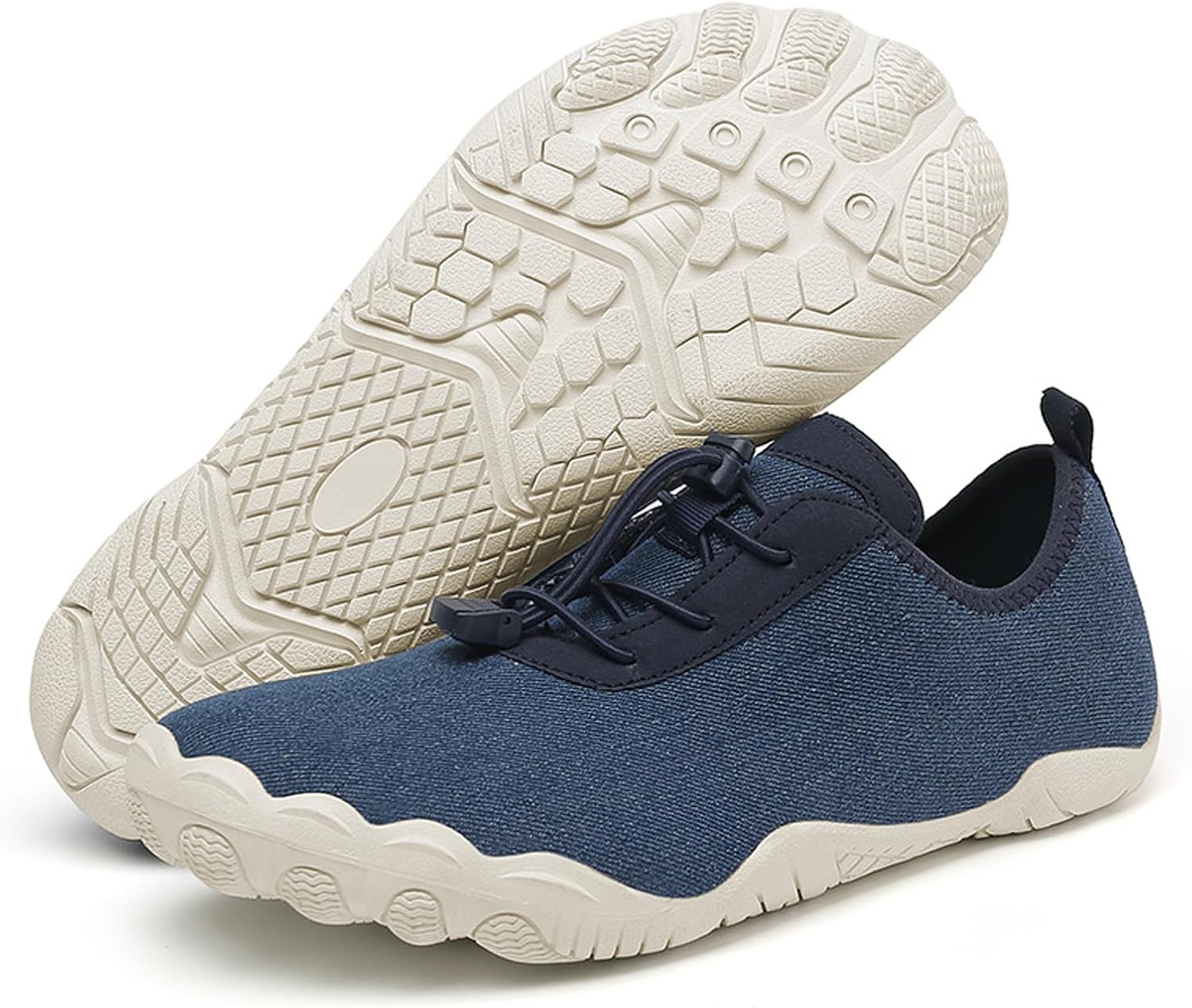 

Мужские вязаные походные ботинки, сухие, нескользящие спортивные водные туфли с регулируемым эластичным ремнем, удобной мягкой подошвой, для ходьбы и тренировок Fifilapin, синий