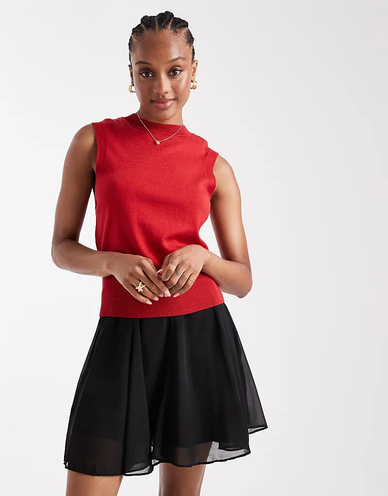 

Высокая шифоновая мини-юбка ASOS DESIGN черного цвета