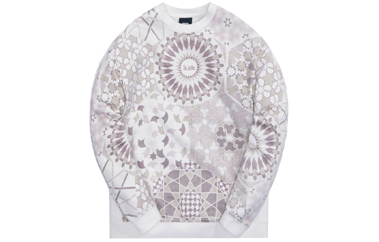 

Футболка с круглым вырезом и принтом «Марокканская плитка» Kith, коричневый